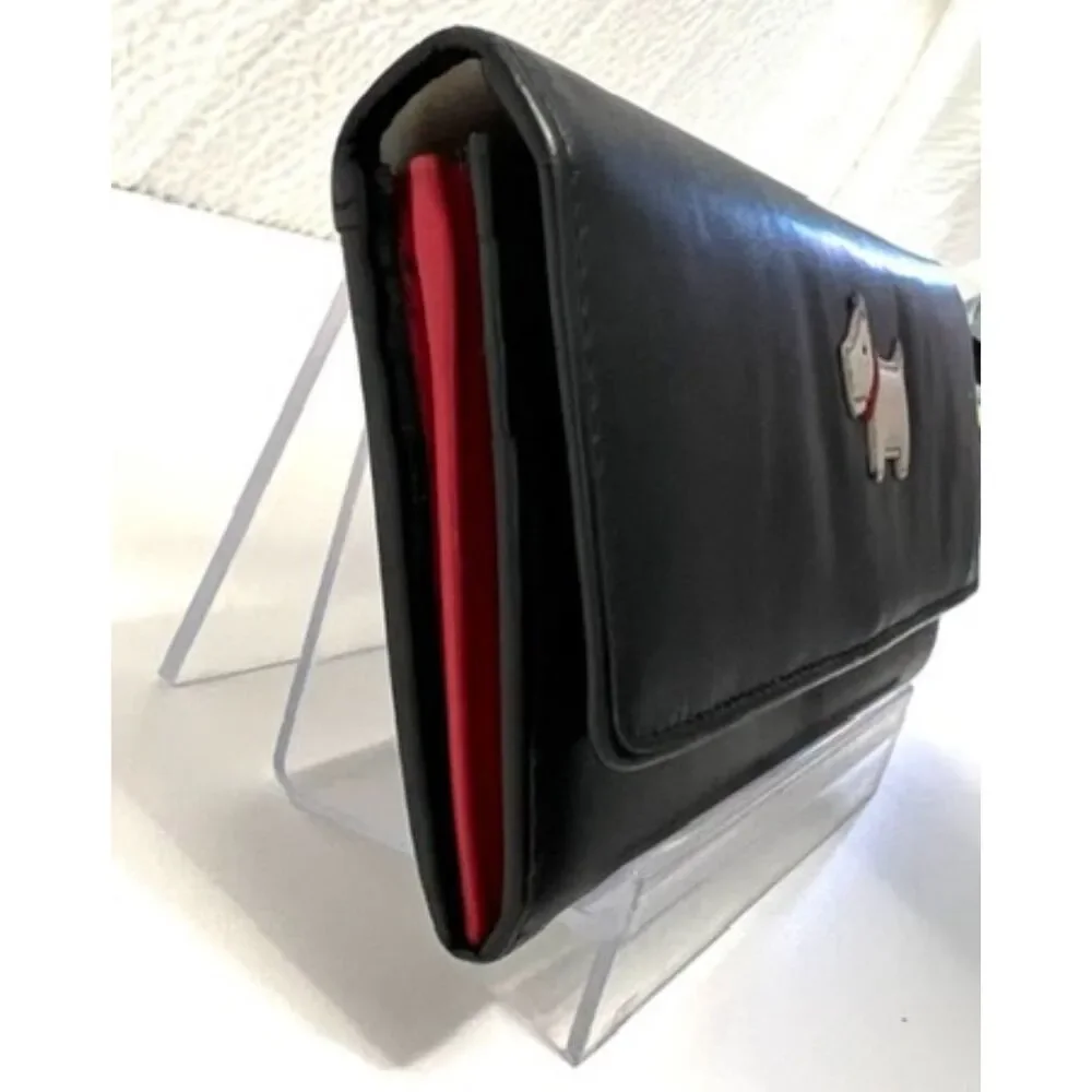 Radley London Heritage Lane black leather flapover wallet